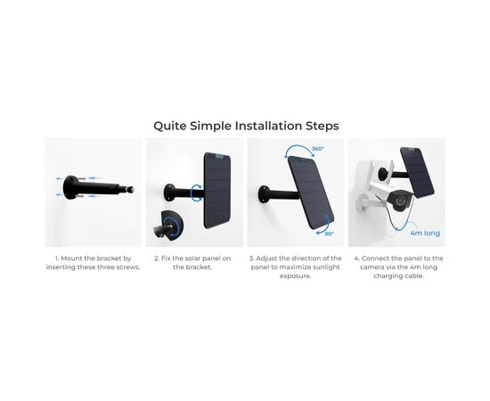 Солнечная панель Reolink Solar Panel 2 Black, изображение 9 Солнечная панель Reolink Solar Panel 2 Black, изображение 9