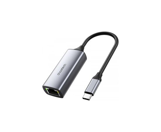 Адаптер USB-C to Ethernet RJ45 2.5Gbps 0,1m USB3.1 Choetech (HUB-R02-GY-V1)