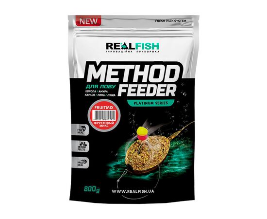 Прикормка Real Fish Method Feeder Фруктовий мікс 0.8kg (809.00.15)