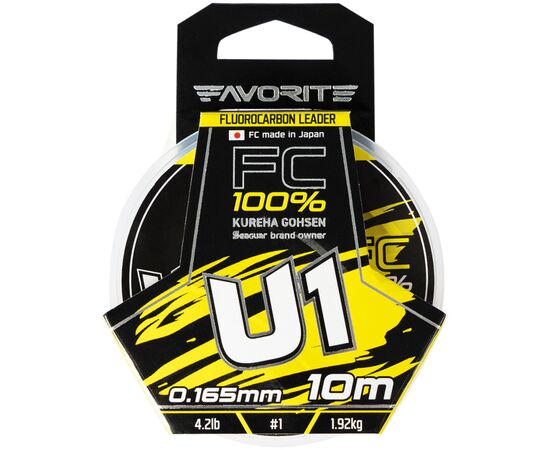 Флюорокарбон Favorite U1 FC 10m 1.0/0.165mm 4.2lb/1.92kg (1693.11.75), зображення 2 Флюорокарбон Favorite U1 FC 10m 1.0/0.165mm 4.2lb/1.92kg (1693.11.75), зображення 2