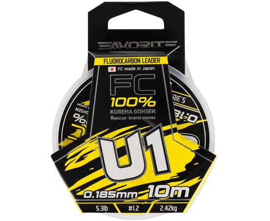 Флюорокарбон Favorite U1 FC 10m 1.2/0.185mm 5.3lb/2.42kg (1693.11.76), зображення 2 Флюорокарбон Favorite U1 FC 10m 1.2/0.185mm 5.3lb/2.42kg (1693.11.76), зображення 2