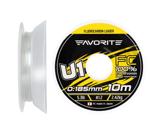 Флюорокарбон Favorite U1 FC 10m 1.2/0.185mm 5.3lb/2.42kg (1693.11.76)