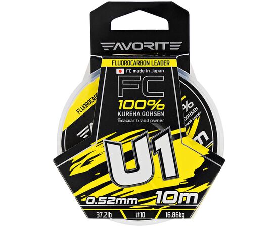 Флюорокарбон Favorite U1 FC 10m 10/0.52mm 37.2lb/16.86kg (1693.11.88), зображення 2 Флюорокарбон Favorite U1 FC 10m 10/0.52mm 37.2lb/16.86kg (1693.11.88), зображення 2