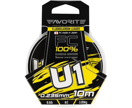 Флюорокарбон Favorite U1 FC 10m 2.0/0.235mm 8.6lb/3.89kg (1693.11.79), зображення 2 Флюорокарбон Favorite U1 FC 10m 2.0/0.235mm 8.6lb/3.89kg (1693.11.79), зображення 2