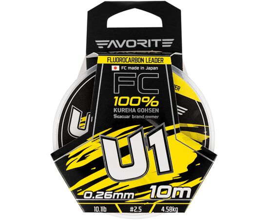 Флюорокарбон Favorite U1 FC 10m 2.5/0.26mm 10.1lb/4.58kg (1693.11.80), зображення 2 Флюорокарбон Favorite U1 FC 10m 2.5/0.26mm 10.1lb/4.58kg (1693.11.80), зображення 2