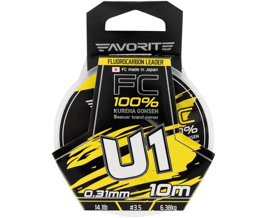 Флюорокарбон Favorite U1 FC 10m 3.5/0.31mm 14.1lb/6.38kg (1693.11.82), зображення 2 Флюорокарбон Favorite U1 FC 10m 3.5/0.31mm 14.1lb/6.38kg (1693.11.82), зображення 2