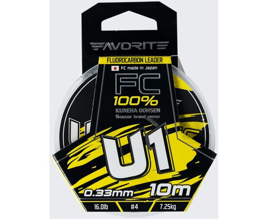 Флюорокарбон Favorite U1 FC 10m 4.0/0.33mm 16.0lb/7.25kg (1693.11.83), зображення 2 Флюорокарбон Favorite U1 FC 10m 4.0/0.33mm 16.0lb/7.25kg (1693.11.83), зображення 2