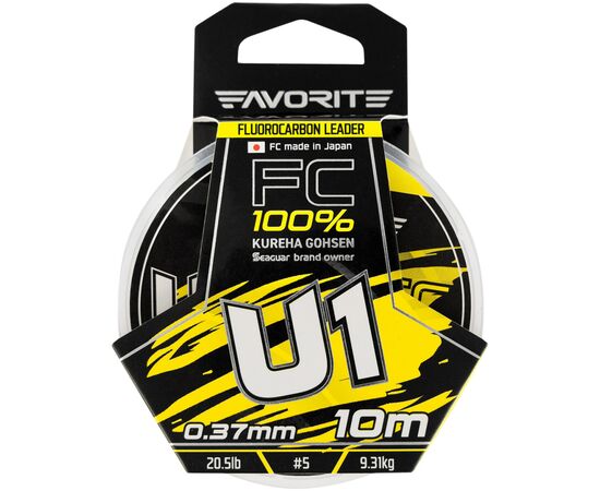 Флюорокарбон Favorite U1 FC 10m 5.0/0.37mm 20.5lb/9.31kg (1693.11.84), зображення 2 Флюорокарбон Favorite U1 FC 10m 5.0/0.37mm 20.5lb/9.31kg (1693.11.84), зображення 2