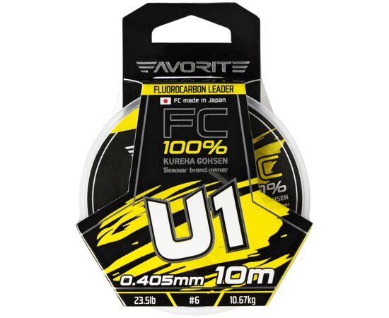 Флюорокарбон Favorite U1 FC 10m 6.0/0.405mm 23.5lb/10.67kg (1693.11.85), изображение 2 Флюорокарбон Favorite U1 FC 10m 6.0/0.405mm 23.5lb/10.67kg (1693.11.85), изображение 2