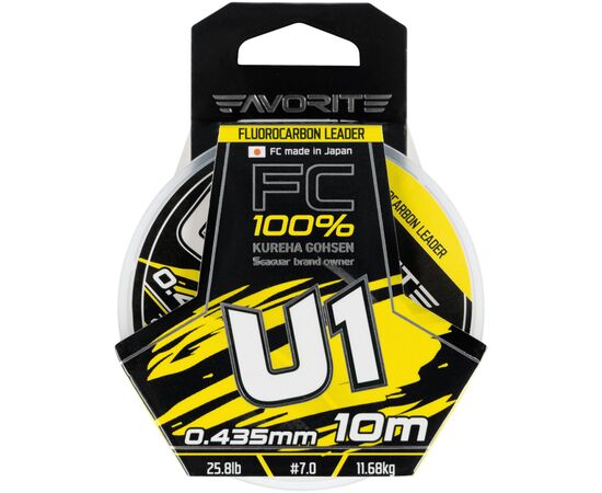 Флюорокарбон Favorite U1 FC 10m 7.0/0.435mm 25.8lb/11.68kg (1693.11.86), зображення 2 Флюорокарбон Favorite U1 FC 10m 7.0/0.435mm 25.8lb/11.68kg (1693.11.86), зображення 2