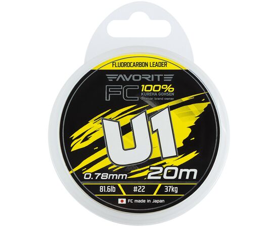 Флюорокарбон Favorite U1 FC 20m 22/0.78mm 81.6lb/37.0kg (1693.12.01), зображення 2 Флюорокарбон Favorite U1 FC 20m 22/0.78mm 81.6lb/37.0kg (1693.12.01), зображення 2