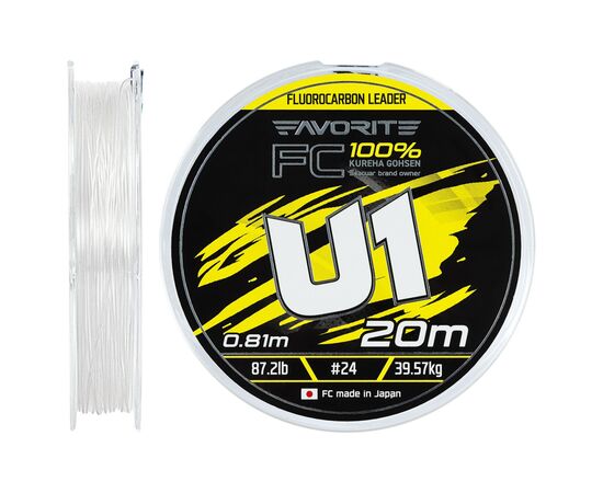 Флюорокарбон Favorite U1 FC 20m 24/0.81mm 87.2lb/39.57kg (1693.12.02)