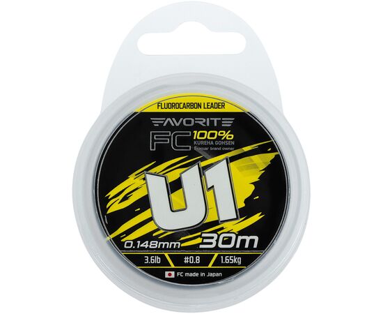 Флюорокарбон Favorite U1 FC 30m 0.8/0.148mm 3.6lb/1.65kg (1693.12.07), зображення 2 Флюорокарбон Favorite U1 FC 30m 0.8/0.148mm 3.6lb/1.65kg (1693.12.07), зображення 2