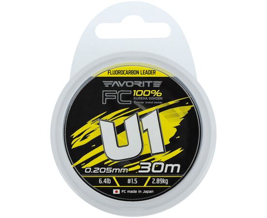 Флюорокарбон Favorite U1 FC 30m 1.5/0.205mm 6.4lb/2.89kg (1693.12.10), зображення 2 Флюорокарбон Favorite U1 FC 30m 1.5/0.205mm 6.4lb/2.89kg (1693.12.10), зображення 2