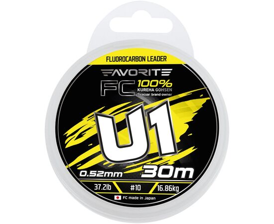 Флюорокарбон Favorite U1 FC 30m 10/0.52mm 37.2lb/16.86kg (1693.12.21), зображення 2 Флюорокарбон Favorite U1 FC 30m 10/0.52mm 37.2lb/16.86kg (1693.12.21), зображення 2