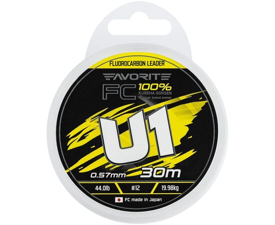 Флюорокарбон Favorite U1 FC 30m 12/0.57mm 44.0lb/19.98kg (1693.12.22), зображення 2 Флюорокарбон Favorite U1 FC 30m 12/0.57mm 44.0lb/19.98kg (1693.12.22), зображення 2