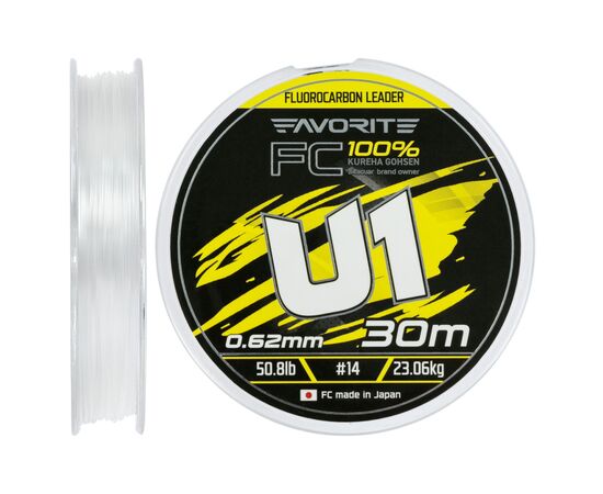 Флюорокарбон Favorite U1 FC 30m 14/0.62mm 50.8lb/23.06kg (1693.12.23)