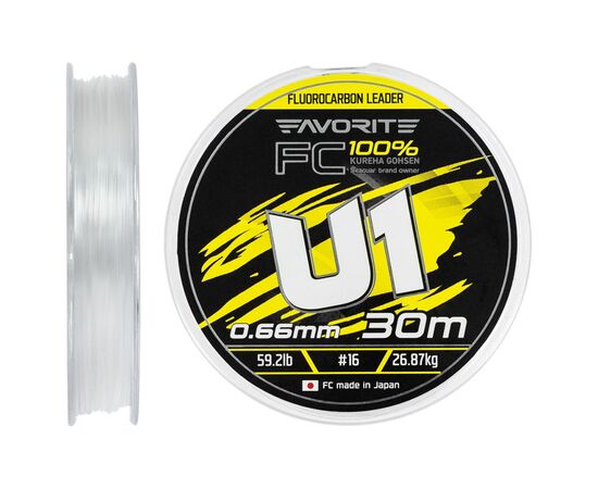 Флюорокарбон Favorite U1 FC 30m 16/0.66mm 59.2lb/26.87kg (1693.12.24)
