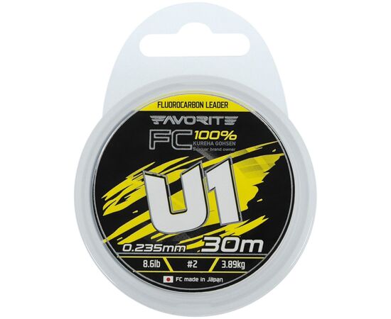 Флюорокарбон Favorite U1 FC 30m 2.0/0.235mm 8.6lb/3.89kg (1693.12.12), зображення 2 Флюорокарбон Favorite U1 FC 30m 2.0/0.235mm 8.6lb/3.89kg (1693.12.12), зображення 2