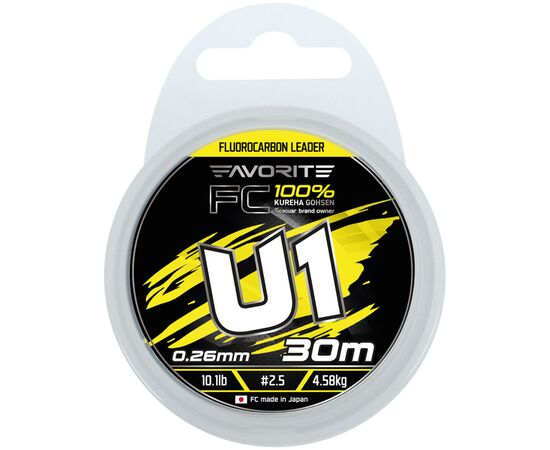 Флюорокарбон Favorite U1 FC 30m 2.5/0.26mm 10.1lb/4.58kg (1693.12.13), зображення 2 Флюорокарбон Favorite U1 FC 30m 2.5/0.26mm 10.1lb/4.58kg (1693.12.13), зображення 2