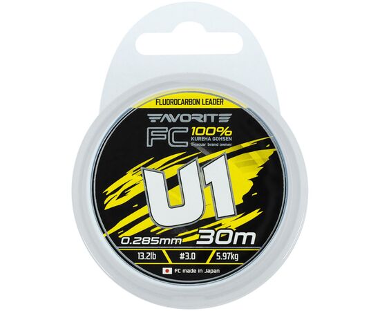 Флюорокарбон Favorite U1 FC 30m 3.0/0.285mm 13.2lb/5.97kg (1693.12.14), зображення 2 Флюорокарбон Favorite U1 FC 30m 3.0/0.285mm 13.2lb/5.97kg (1693.12.14), зображення 2