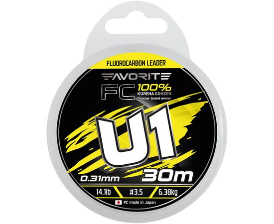 Флюорокарбон Favorite U1 FC 30m 3.5/0.31mm 14.1lb/6.38kg (1693.12.15), зображення 2 Флюорокарбон Favorite U1 FC 30m 3.5/0.31mm 14.1lb/6.38kg (1693.12.15), зображення 2