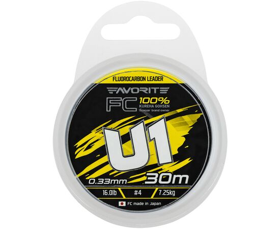 Флюорокарбон Favorite U1 FC 30m 4.0/0.33mm 16.0lb/7.25kg (1693.12.16), зображення 2 Флюорокарбон Favorite U1 FC 30m 4.0/0.33mm 16.0lb/7.25kg (1693.12.16), зображення 2