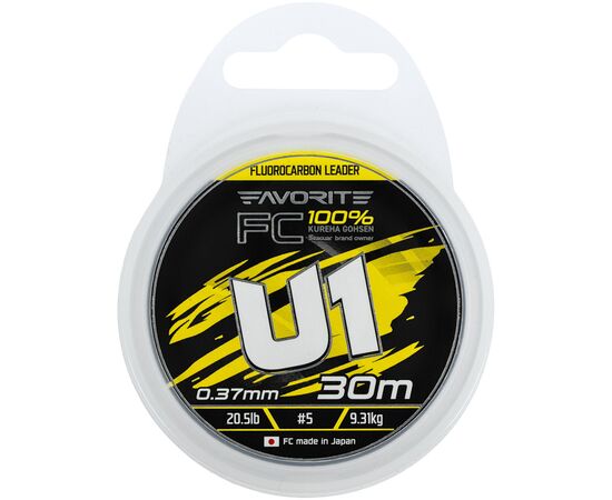 Флюорокарбон Favorite U1 FC 30m 5.0/0.37mm 20.5lb/9.31kg (1693.12.17), зображення 2 Флюорокарбон Favorite U1 FC 30m 5.0/0.37mm 20.5lb/9.31kg (1693.12.17), зображення 2