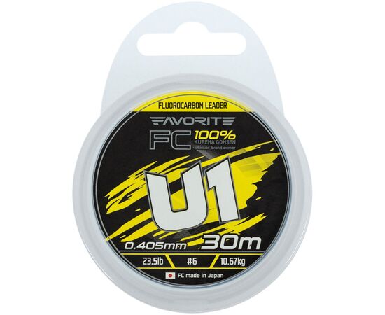 Флюорокарбон Favorite U1 FC 30m 6.0/0.405mm 23.5lb/10.67kg (1693.12.18), зображення 2 Флюорокарбон Favorite U1 FC 30m 6.0/0.405mm 23.5lb/10.67kg (1693.12.18), зображення 2