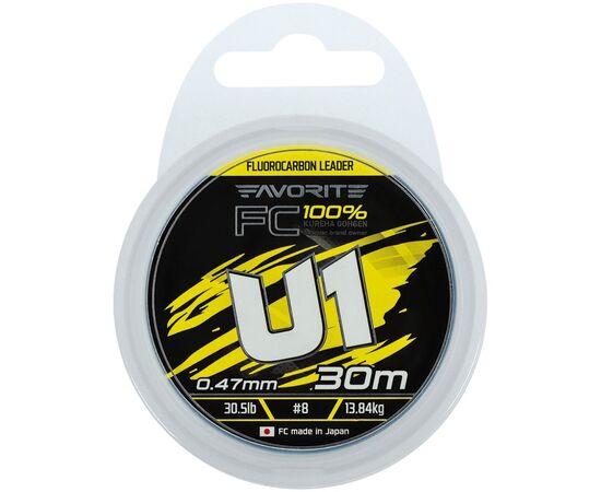 Флюорокарбон Favorite U1 FC 30m 8.0/0.47mm 30.5lb/13.84kg (1693.12.20), зображення 2 Флюорокарбон Favorite U1 FC 30m 8.0/0.47mm 30.5lb/13.84kg (1693.12.20), зображення 2