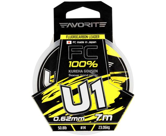 Флюорокарбон Favorite U1 FC 7m 14/0.62mm 50.8lb/23.06kg (1693.11.90), зображення 2 Флюорокарбон Favorite U1 FC 7m 14/0.62mm 50.8lb/23.06kg (1693.11.90), зображення 2