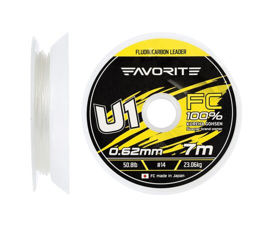 Флюорокарбон Favorite U1 FC 7m 14/0.62mm 50.8lb/23.06kg (1693.11.90)