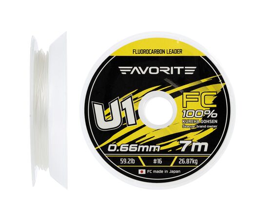 Флюорокарбон Favorite U1 FC 7m 16/0.66mm 59.2lb/26.87kg (1693.11.91)