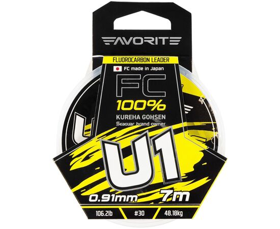 Флюорокарбон Favorite U1 FC 7m 30/0.91mm 106.2lb/48.18kg (1693.11.97), зображення 2 Флюорокарбон Favorite U1 FC 7m 30/0.91mm 106.2lb/48.18kg (1693.11.97), зображення 2