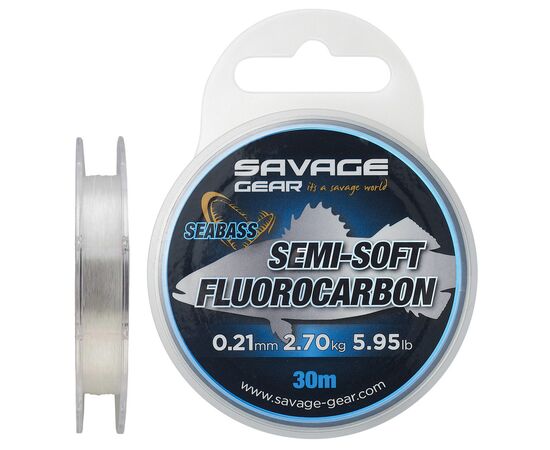 Флюорокарбон Savage Gear Semi-Soft Seabass 30m 0.32mm 5.51kg Clear (1854.18.68)