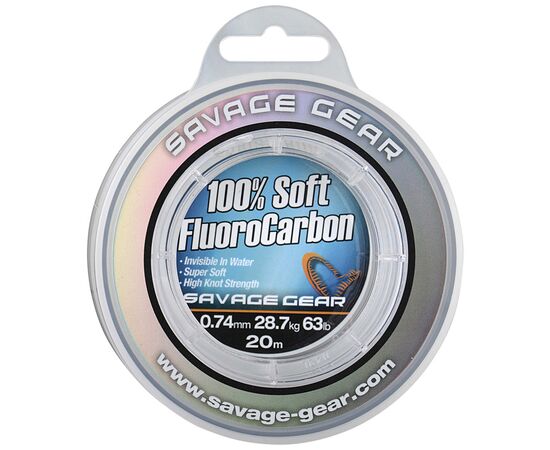 Флюорокарбон Savage Gear Soft Fluorocarbon 15m 0.92mm 40.5kg Clear (1854.22.38)