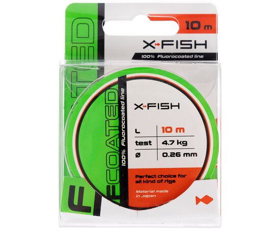 Флюорокарбон X-Fish FCoated 10m 0.26mm 4.7kg (1917.01.26), изображение 2 Флюорокарбон X-Fish FCoated 10m 0.26mm 4.7kg (1917.01.26), изображение 2