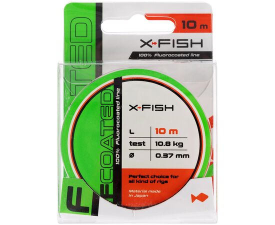 Флюорокарбон X-Fish FCoated 10m 0.37mm 10.8kg (1917.01.31), изображение 2 Флюорокарбон X-Fish FCoated 10m 0.37mm 10.8kg (1917.01.31), изображение 2