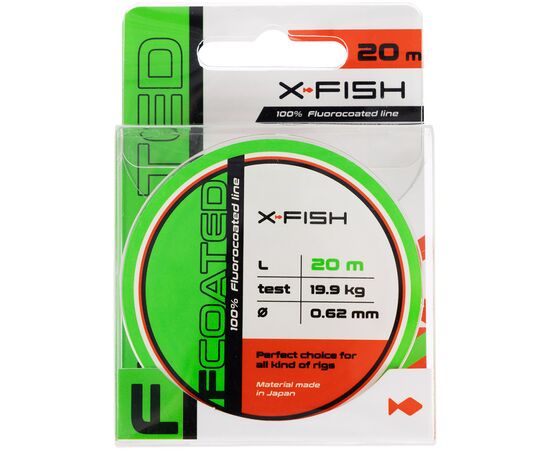 Флюорокарбон X-Fish FCoated 20m 0,62mm 19.9kg (1917.01.56), изображение 2 Флюорокарбон X-Fish FCoated 20m 0,62mm 19.9kg (1917.01.56), изображение 2