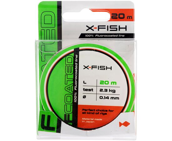 Флюорокарбон X-Fish FCoated 20m 0.14mm 2.3kg (1917.01.40), изображение 2 Флюорокарбон X-Fish FCoated 20m 0.14mm 2.3kg (1917.01.40), изображение 2