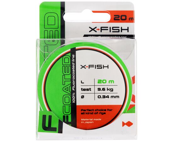 Флюорокарбон X-Fish FCoated 20m 0.34mm 9.6kg (1917.01.49), изображение 2 Флюорокарбон X-Fish FCoated 20m 0.34mm 9.6kg (1917.01.49), изображение 2