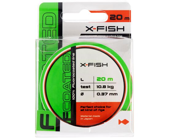 Флюорокарбон X-Fish FCoated 20m 0.37mm 10.8kg (1917.01.50), изображение 2 Флюорокарбон X-Fish FCoated 20m 0.37mm 10.8kg (1917.01.50), изображение 2