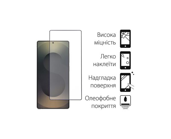 Стекло защитное Dengos Full Glue Samsung Galaxy S25 Plus (black) (TGFG-390), изображение 2 Стекло защитное Dengos Full Glue Samsung Galaxy S25 Plus (black) (TGFG-390), изображение 2