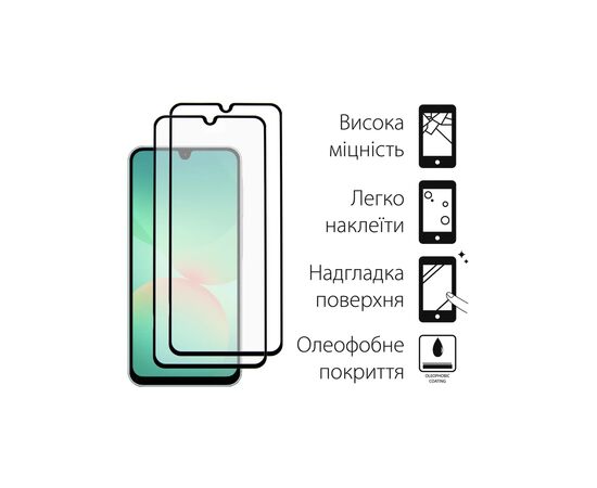 Чехол для мобильного телефона Dengos Kit Samsung Galaxy A26 Soft + 2 pcs glass (Mint) (DG-CTG2P-12), изображение 3
