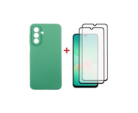 Чохол до мобільного телефона Dengos Kit Samsung Galaxy A26 Soft + 2 pcs glass (Mint) (DG-CTG2P-12)