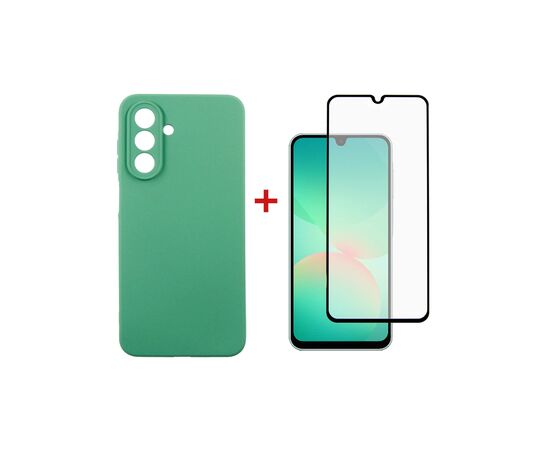 Чохол до мобільного телефона Dengos Kit Samsung Galaxy A26 Soft + glass (Mint) (DG-KM-139)