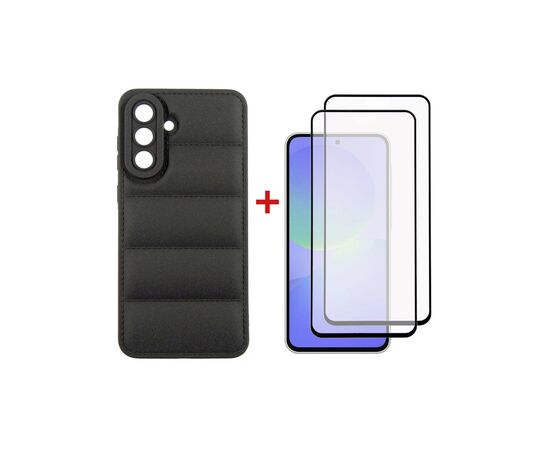 Чехол для мобильного телефона Dengos Kit Samsung Galaxy A36 Soft + 2 pcs glass (Black) (DG-CTG2P-13)