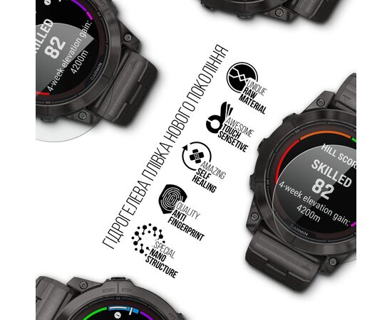 Пленка защитная Armorstandart Garmin Fenix 7X Sapphire Solar 51mm 6 pcs (ARM85997), изображение 2