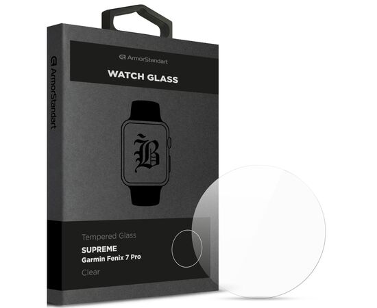Стекло защитное Armorstandart Supreme Black Icon Garmin Fenix 7 Pro Clear (ARM84718)