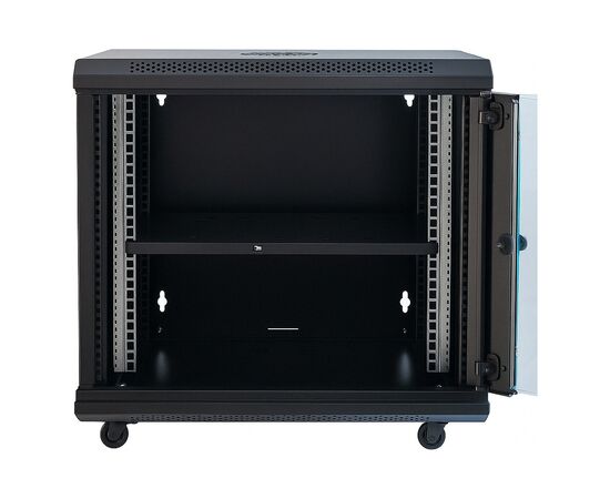 Шкаф настенный GEAR 12U 19" 600x450x650 мм, + полка 19", black (GWMSN-12U-600-450), изображение 2 Шкаф настенный GEAR 12U 19" 600x450x650 мм, + полка 19", black (GWMSN-12U-600-450), изображение 2